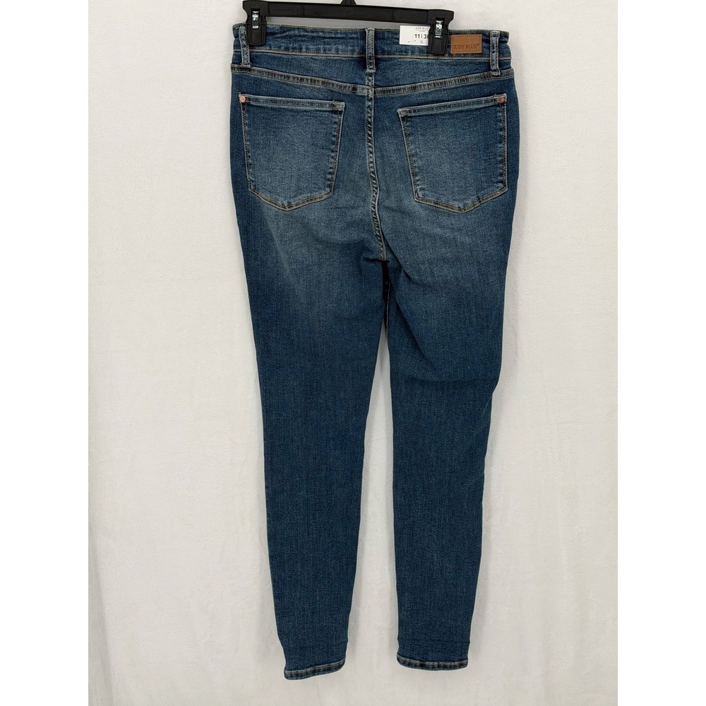 Judy Blue Jeans Womens 11 30 Dark Wash Denim High Waist Skinny Tummy Control NWT - Picture 5 of 13